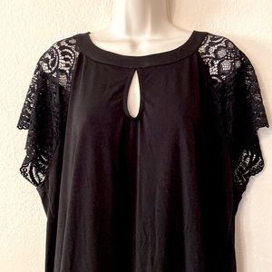 Torrid | Black Top | Lace Sleeves